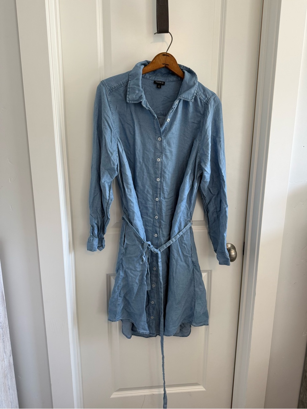 Torrid Light Wash Denim Shirt Dress